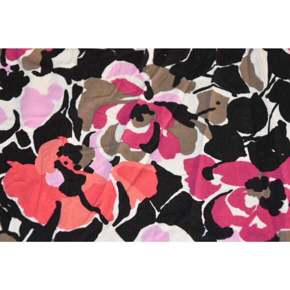 The Limited, Sleeveless Top, V-Neck, Medium, Black, Pink, Floral, LN - Picture 3 of 4